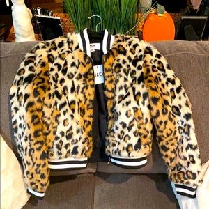 BB Dakota Leopard Bomber Jacket in XS